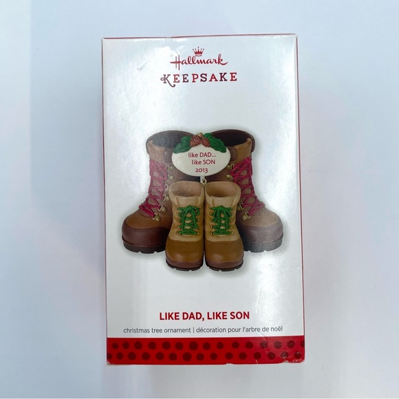 2013 Hallmark Keepsake Like Dad Like Son Snow Boots Christmas Tree Ornament - Picture 7 of 9